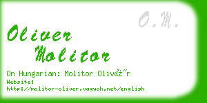 oliver molitor business card